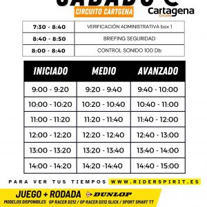 CARTAGENA TANDAS - SÁBADO 14 NOVIEMBRE 2026