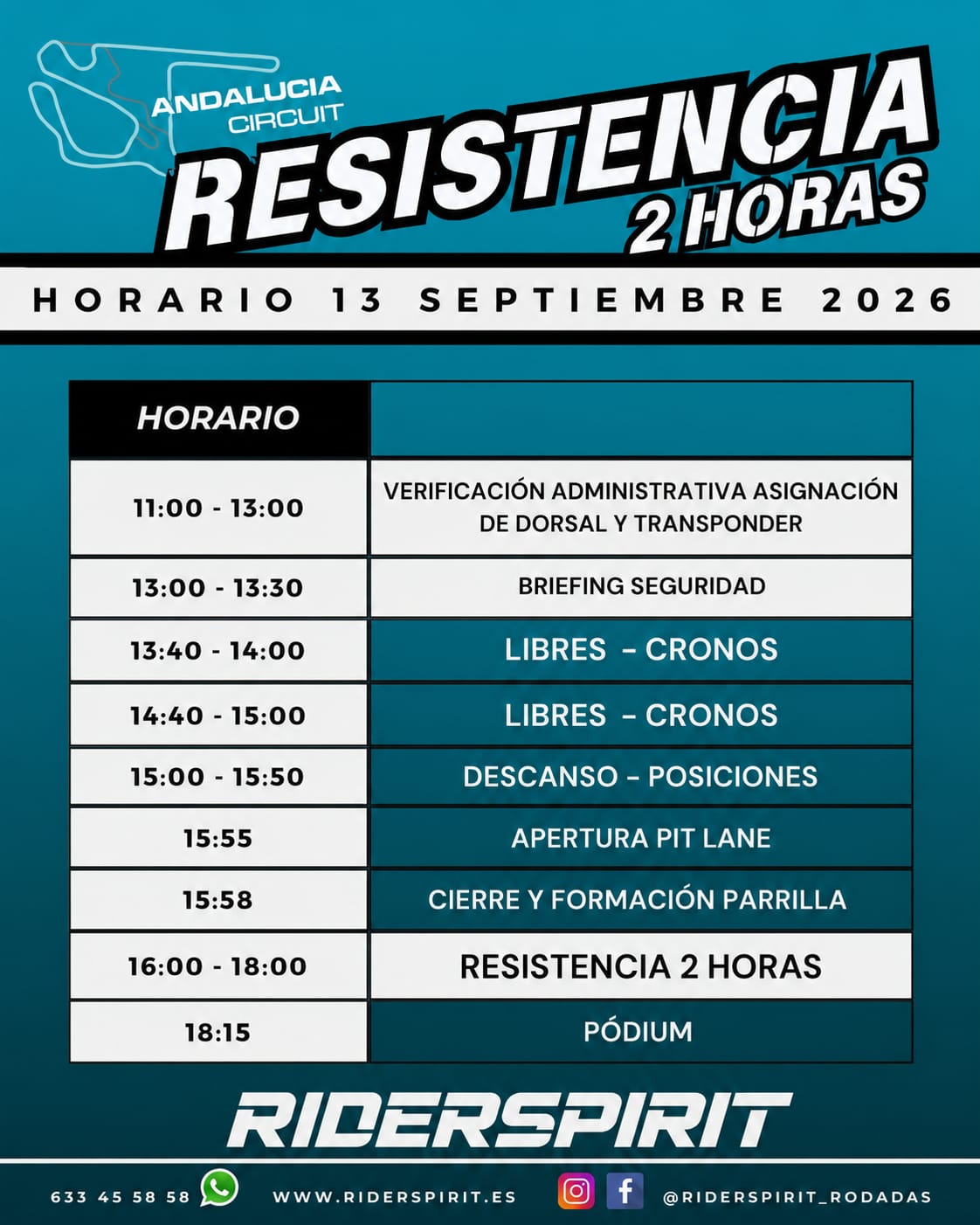 RESISTENCIA AL SPRINT ANDALUCIA CIRCUIT - 13 SEPTIEMBRE 2026 - Imagen 2