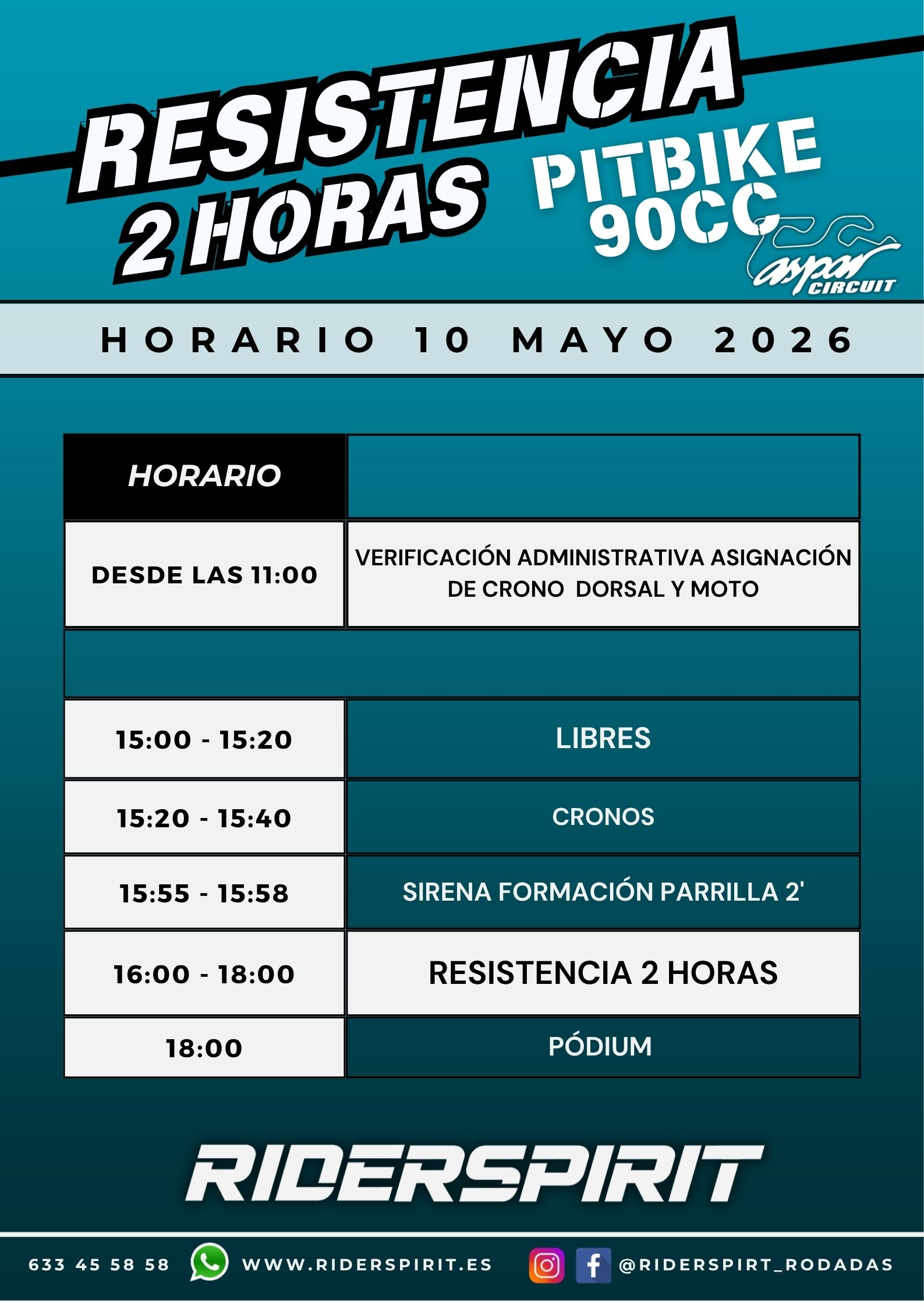 RESISTENCIA PIT BIKE ASPAR CIRCUIT- 10 MAYO 2026 - DOMINGO - Imagen 3