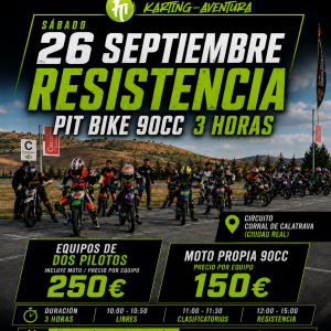 RESISTENCIA PIT BIKE CORRAL DE CTVA - SÁBADO 26 SEPTIEMBRE 2026