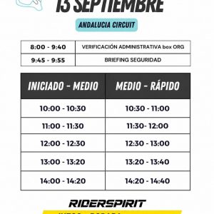RODADA CIRCUITO ANDALUCIA - DOMINGO 13 SEPTIEMBRE 2026